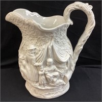 ANTIQUE JONES & WALLEY GYPSEY POTTERY PITCHER
