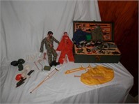 G I Joe Action Figures w/G I Joe wood box