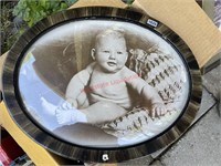 Large Oval Frame of Boy, No Glass (Front Porch)