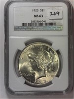 1923 NGC MS63 Peace Dollar