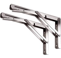 NEW $41 24” Folding Shelf Brackets 2-Pack