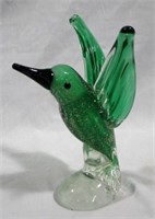 Murano Glass Hummingbird, 7.25"