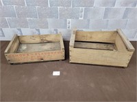 2 Vintage wood crates