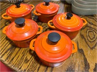 5-4" Orange Individual Casserole Dishes