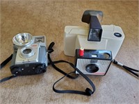 Polaroid and Kodak vintage cameras