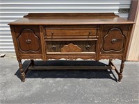 Antique Tudor Style Buffet Server