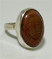 925 Sterling Silver Carnelian Ring Handmade USA
