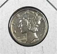 1936-S Mercury Silver Dime, US 10c Coin