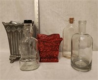 (2) Metal Containers,  Lincoln Bank Bottle