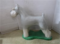 Painted Concrete Schnauzer Dog