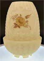 Fenton Chocolate Roses on Cameo HP Fairy Lamp by: