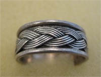 Hopi Sterling Silver Band Ring - Hallmarked