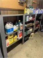 Plywood grey garage shelf-NO CONTENTS