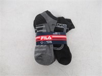 5-Pk Fila Men's 7-12 Ankle Sock, Grey and Black