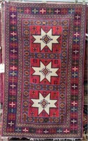 3' 10" x 6' 5" Kazak Pattern Rug.