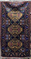 3' 10" x 7' Newer Kazak Pattern Rug.