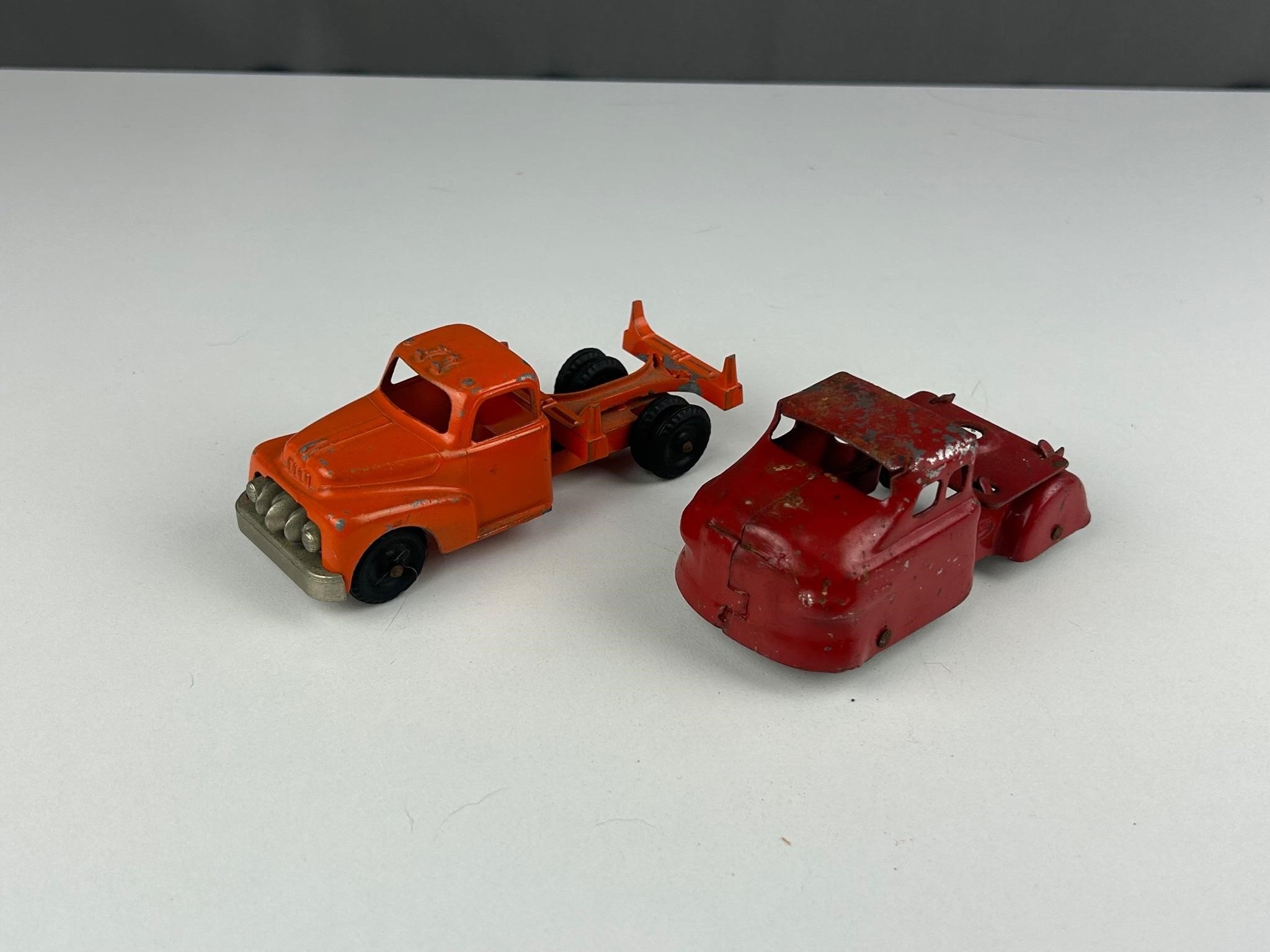 Vintage pressed steel trucks Hubley