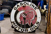 RED INDIAN GASOLINE & MOTOR OILS 60" SSP SIGN