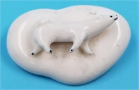 Ivory pin of an ermine by M. Okpaluk