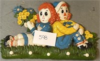 Vintage raggedy Ann and Andy wall art