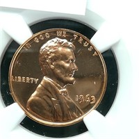 1963 PENNY 1C PF68RD NGC