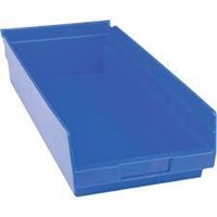 5 PCS. AKRO MILS PLASTIC SHELF BINS