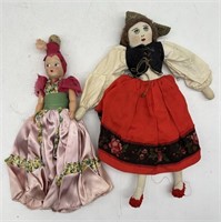 Vintage Dolls - Dutch Woman, Porcelain Woman w/Dre