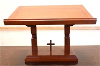 Handmade wood tabletop pulpit