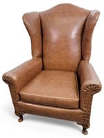 Fine Leather Wingback Armchair