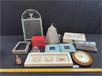 Framed Sea Shells, Clock, Home Decor