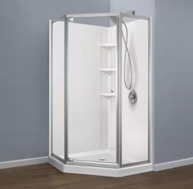 38IN FRAMELESS NEO-ANGLE SHOWER ENCLOSURE