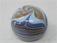 3.25" Vintage Signed Glass Paperweight