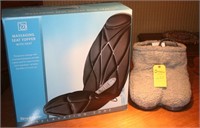 Foot massager and massaging seat topper