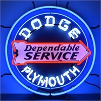 Dodge- Plymouth Dependable Service neon sign
