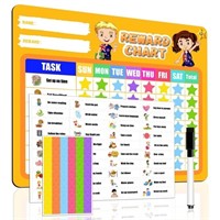 Behavior Chart for Kids - Reusable Star Stickers f