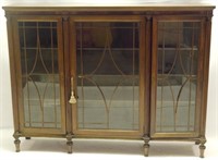 Mahogany 3 Door Bookcase w/ Key