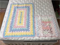 Handmade Baby Quilts (2) #84 Diamond Gingham