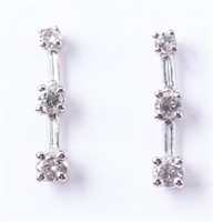 Jewelry 14kt White Gold Diamond Earrings