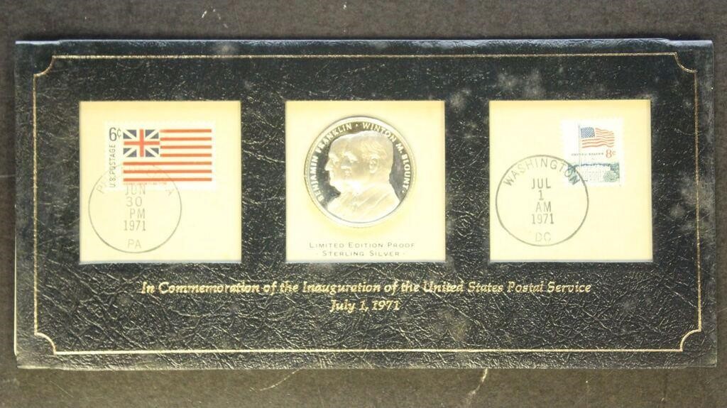 US Silver 1971 Sterling Silver coin, Ben Franklin