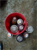 Several cans of PVC cleaner, glue and misc.