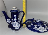 Bat Trang Mini blue and white pitchers