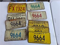 (13) 1970-75 IL License Plates