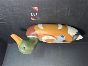 Wooden Duck Decoy 15" W x 5"D x 6"H
