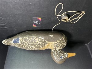 Hand Carved, Hand Painted Wooden Duck Decoy...