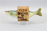 Dave Kober 16" Northern Pike Fish Decoy,