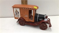 CAST IRON US MAIL TRUCK W/ UNCLE SAM / ARMY AD