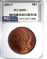 1884-O Morgan PCI MS65+ Gorgeous Color