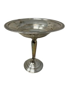 Preisner sterling silver compote pedestal bowl