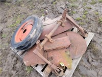 Ford 8N quick hitch; tires; fenders(?)