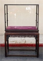 Antique Chinese Carved 2-Piece Display Cabinet.